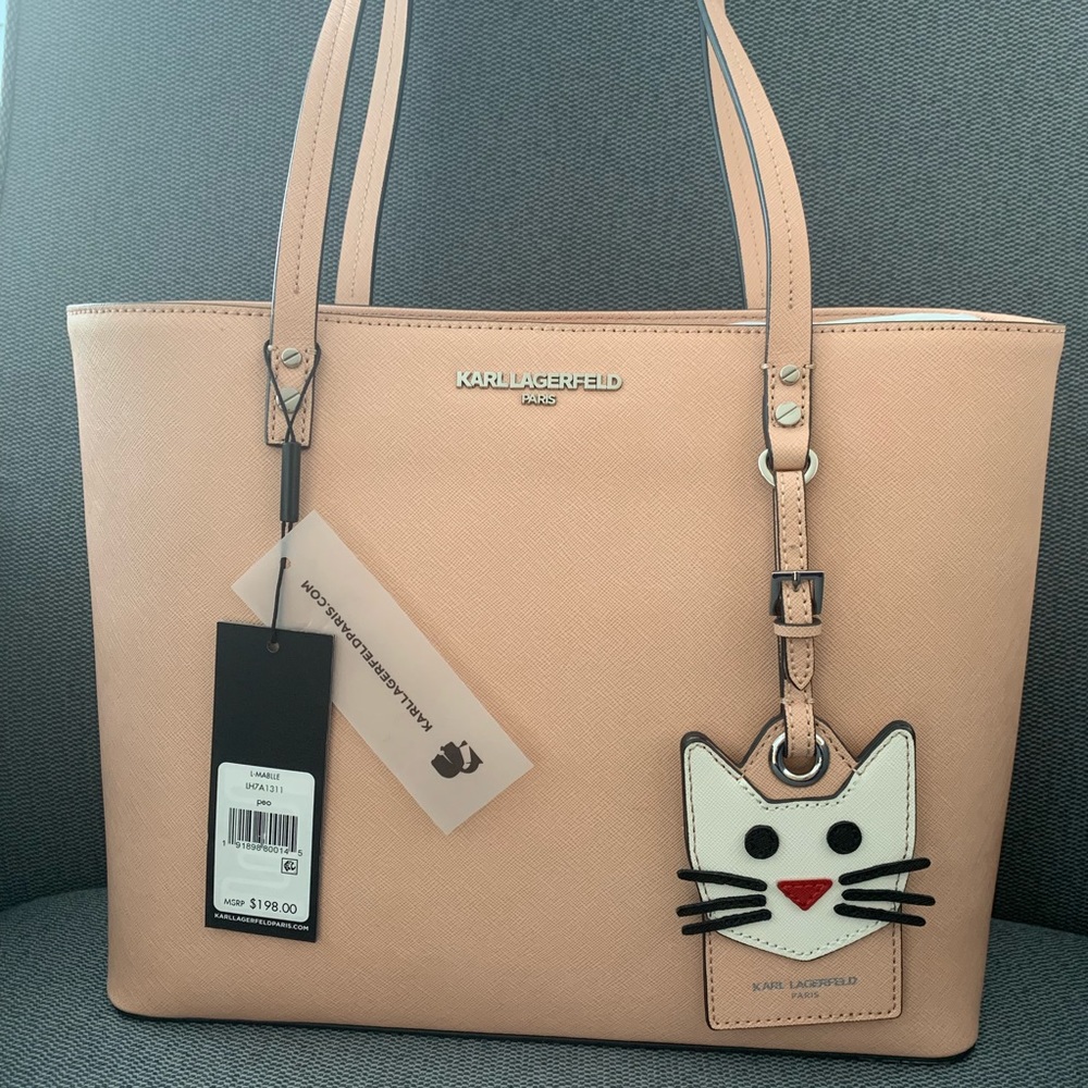 Karl Lagerfeld nude-cream tote 👜 NWT
